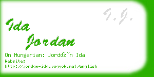 ida jordan business card